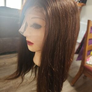 Elegant Brown Lace Front Wig